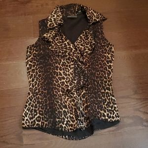 DANA BUCHMAN 100%SILK BLOUSE SIZE 4